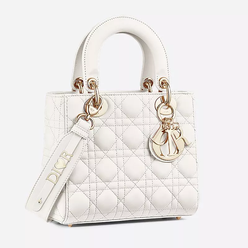 Hot Lady Dior My ABCDior Bag Cannage Lambskin White 0115