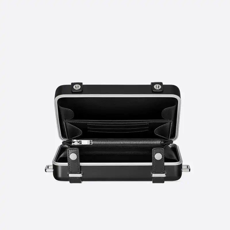 Cheap Hot Dior x Rimowa Personal Clutch Aluminum Black 0123