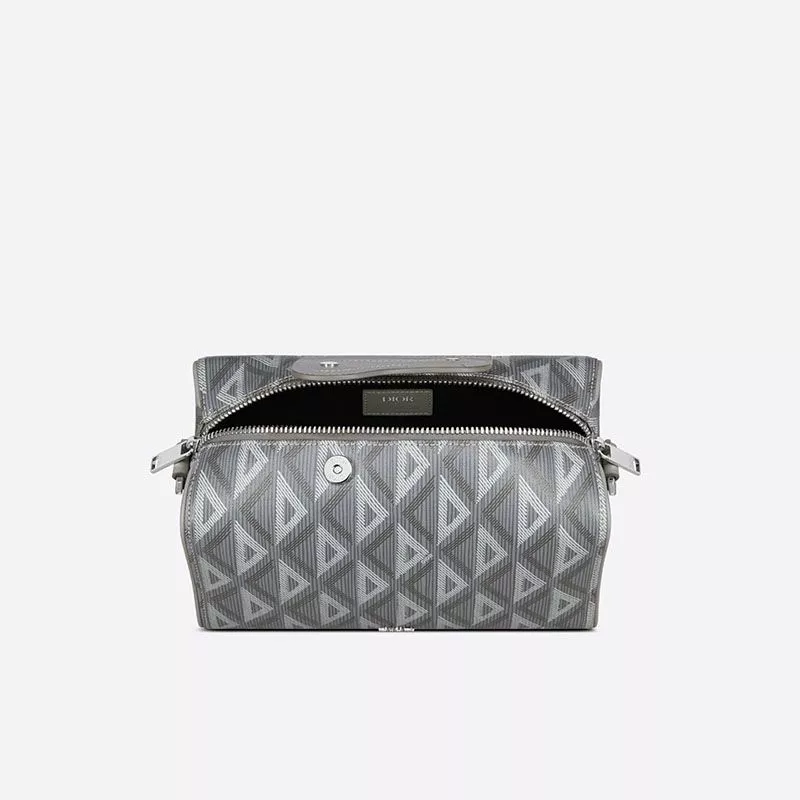 Affordable Hot Dior Lingot 22 Bag CD Diamond Motif Canvas Grey 0115