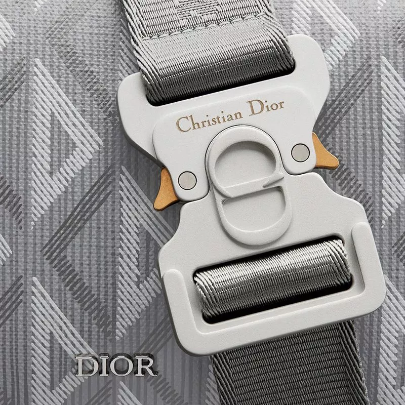 Affordable Hot Dior Lingot 22 Bag CD Diamond Motif Canvas Grey 0115