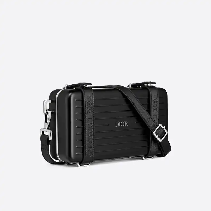 Cheap Hot Dior x Rimowa Personal Clutch Aluminum Black 0123