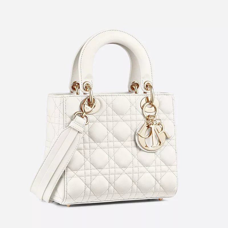 Cheap Hot Lady Dior My ABCDior Bag Cannage Lambskin White 0115