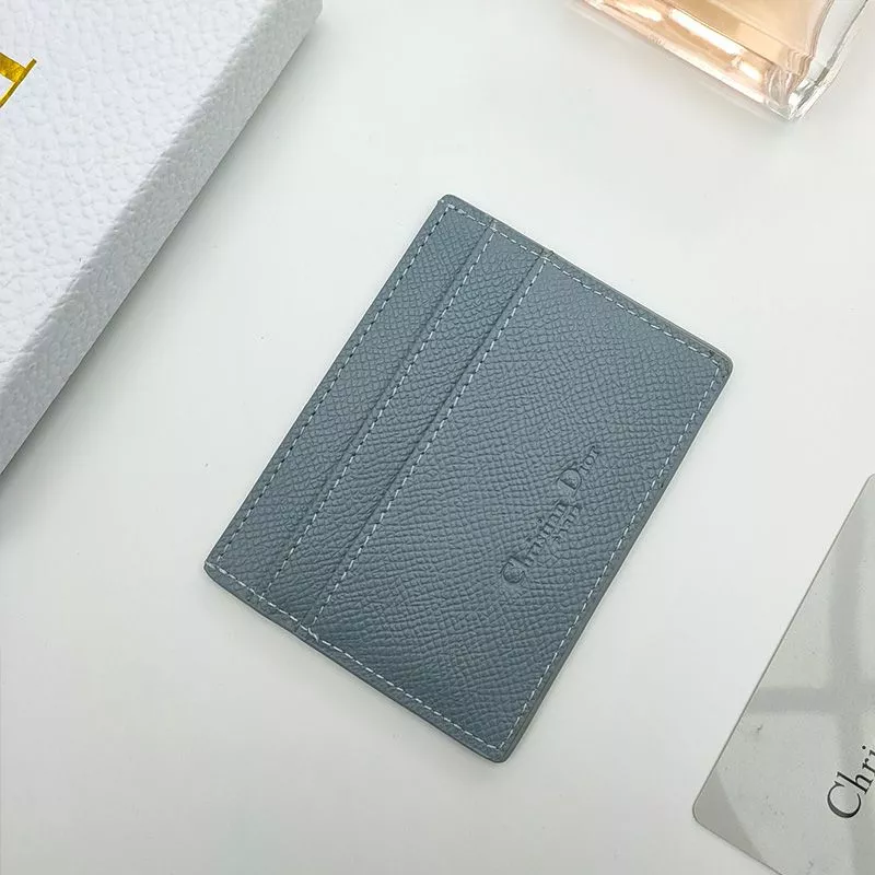 Cheap Hot Dior 30 Montaigne Card Holder Grained Calfskin Sky Blue 0117