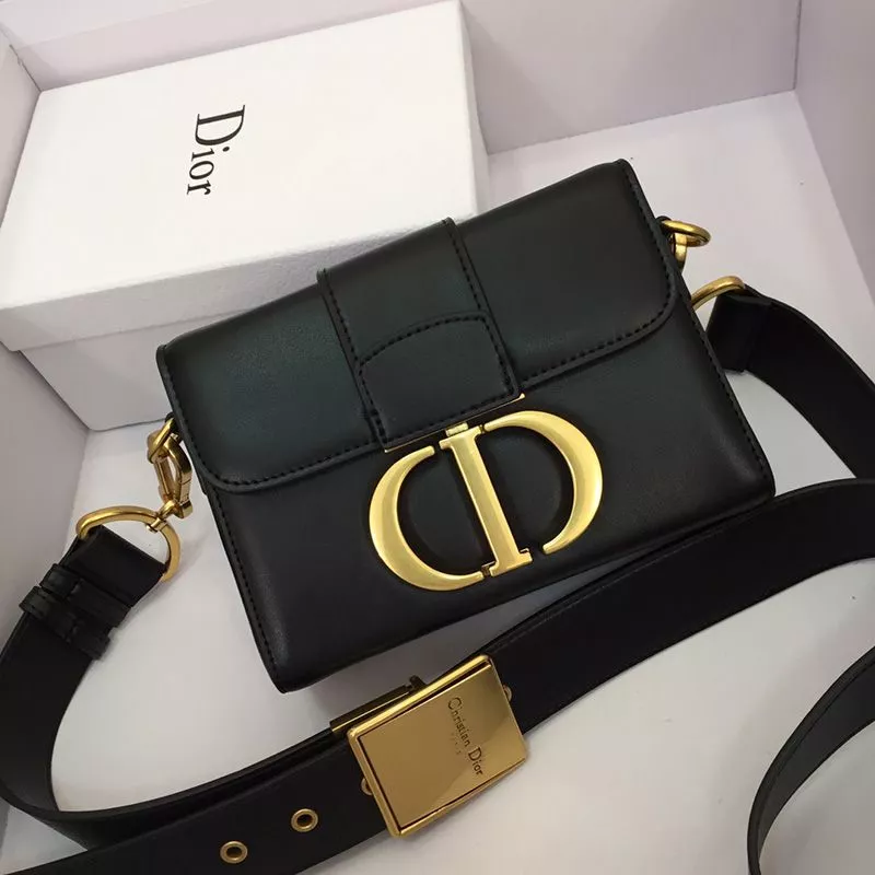 Hot Dior 30 Montaigne Box Bag Calfskin Black 0115