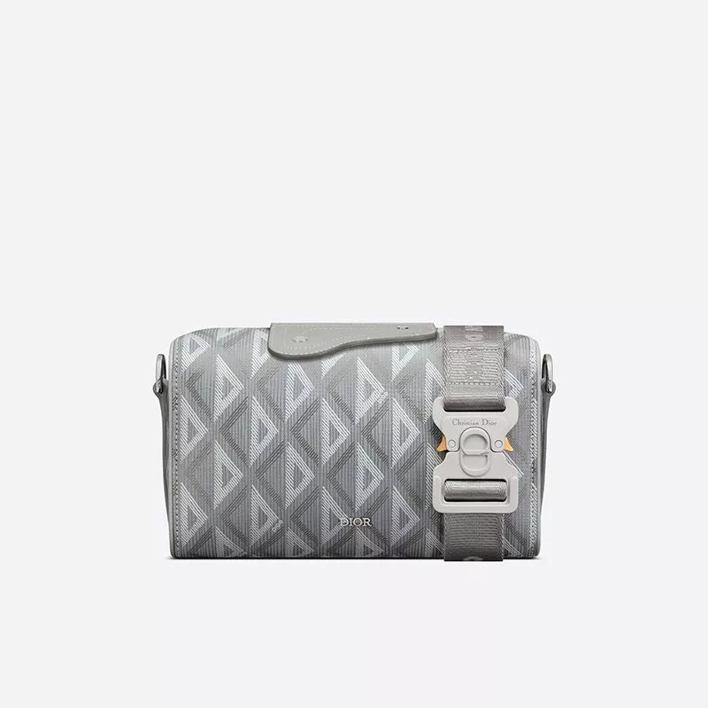 Hot Dior Lingot 22 Bag CD Diamond Motif Canvas Grey 0115