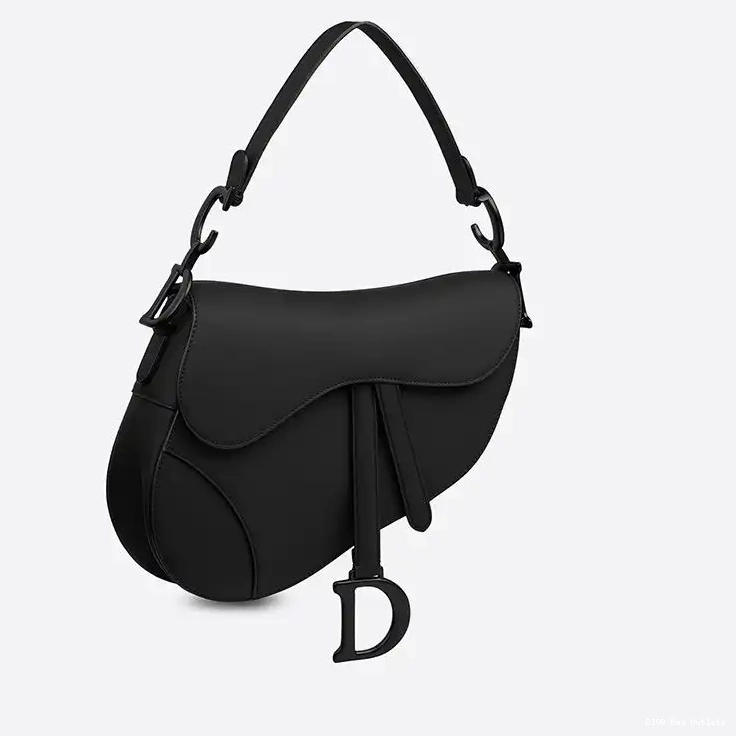 Cheap Hot Ultramatte Black Calfskin Bag Dior Saddle 0210