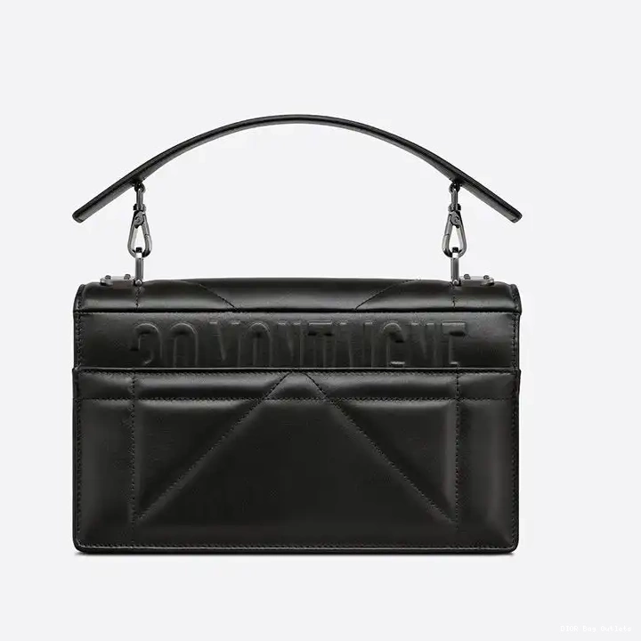 Affordable Hot 30 Dior Montaigne Lambskin Maxicannage Bag Black Handle with Chain 0224