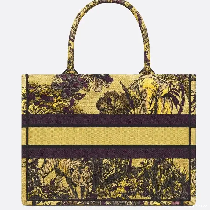 Affordable Hot Dior Motif Voyage Book Jouy Toile Yellow Canvas De Tote 0226