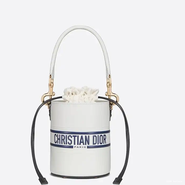 Affordable Hot Bucket Dior Smooth Vibe White Small Bag Calfskin 0218