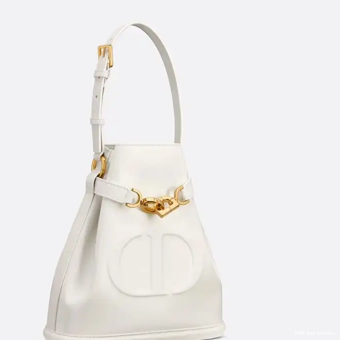 Cheap Hot Calfskin CD-Embossed White C'est Dior Bag Medium 0224