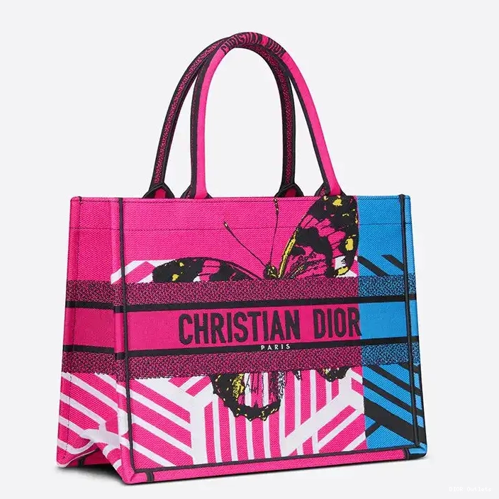 Affordable Hot Rose Book Motif Pop D-Jungle Blue Tote Canvas Dior 0222