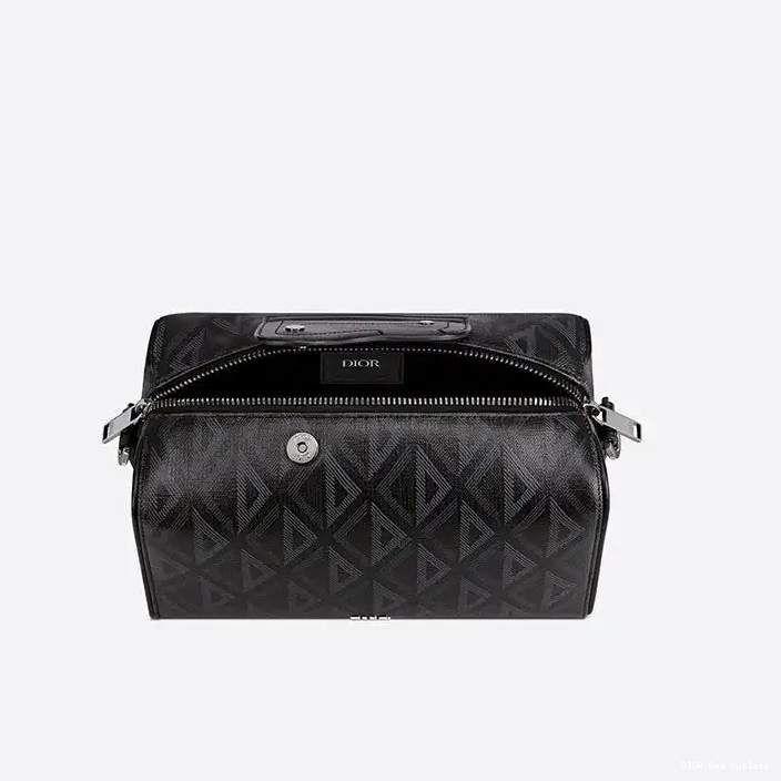 Affordable Hot Dior Diamond Bag Lingot 22 Motif Black CD Canvas 0211