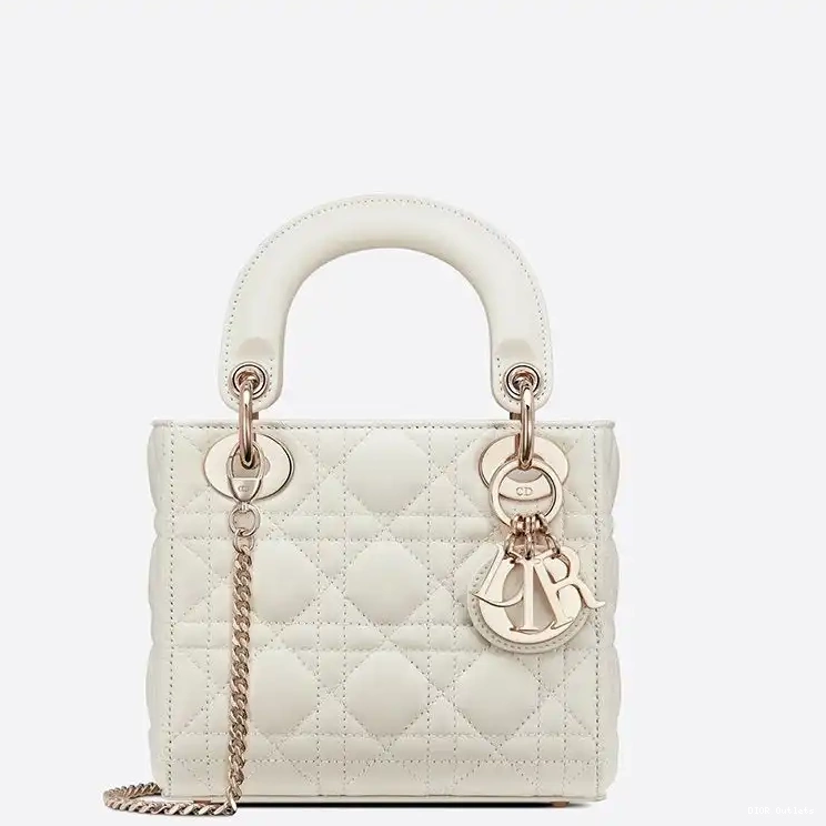 Affordable Hot Lady Cannage Lambskin Mini White Dior Bag 0221