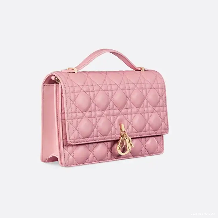 Affordable Hot Small Dior Cannage Lambskin Bag Handle Miss Pink Top 0213