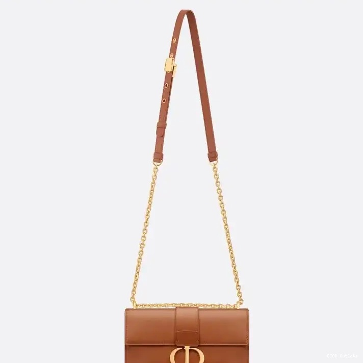 Affordable Hot With Montaigne Brown 30 Bag Dior Calfskin Chain East-West 0218