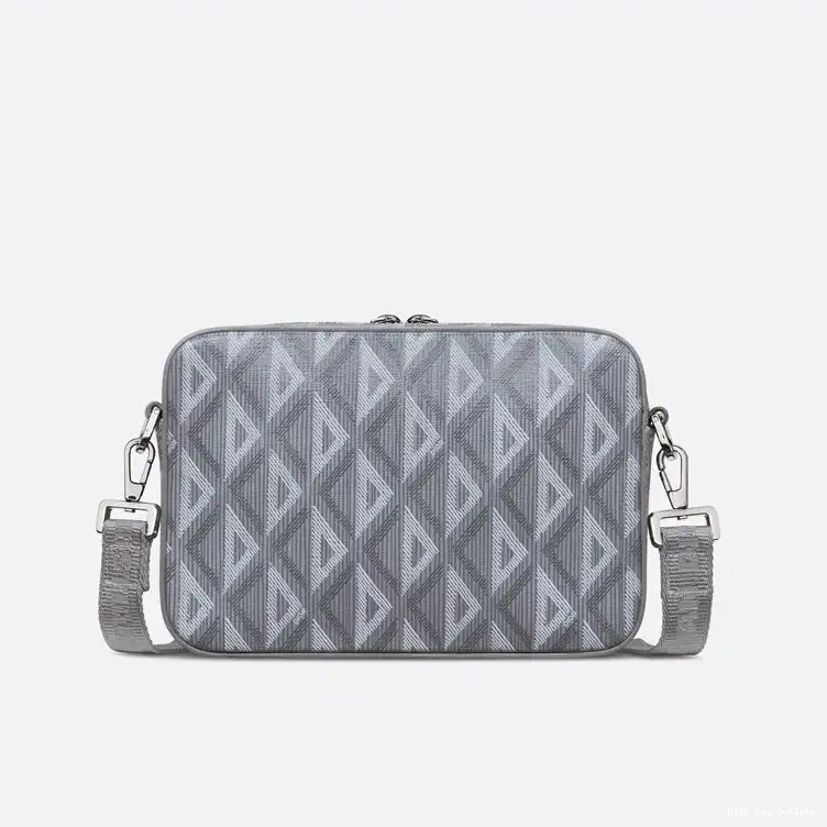 Affordable Hot Messenger Diamond Canvas CD Grey Dior Safari Motif 0213