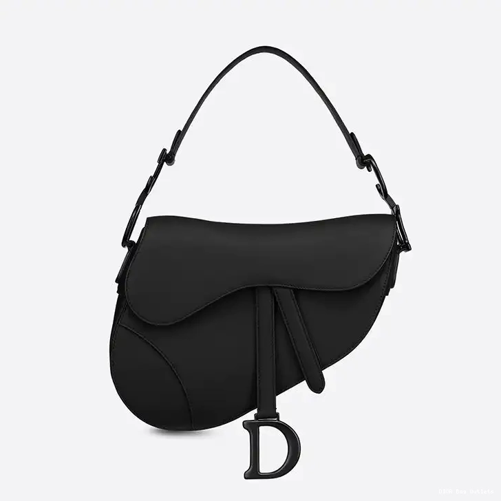 Cheap Hot Ultramatte Black Calfskin Bag Dior Saddle 0210