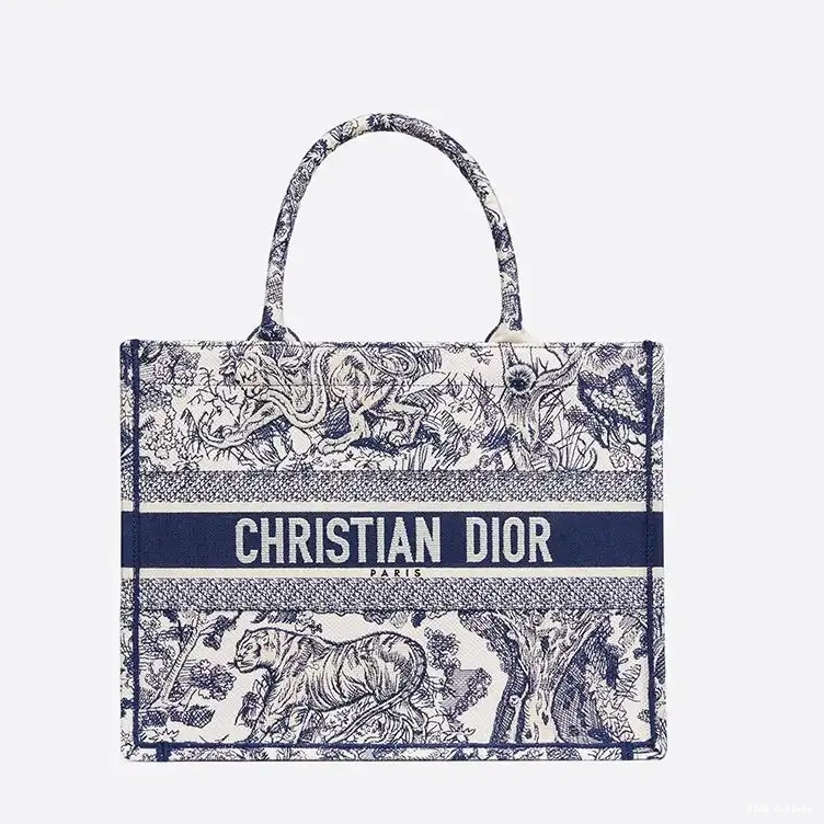 Affordable Hot Jouy Canvas De Dior Blue Tote Book Motif Toile 0219