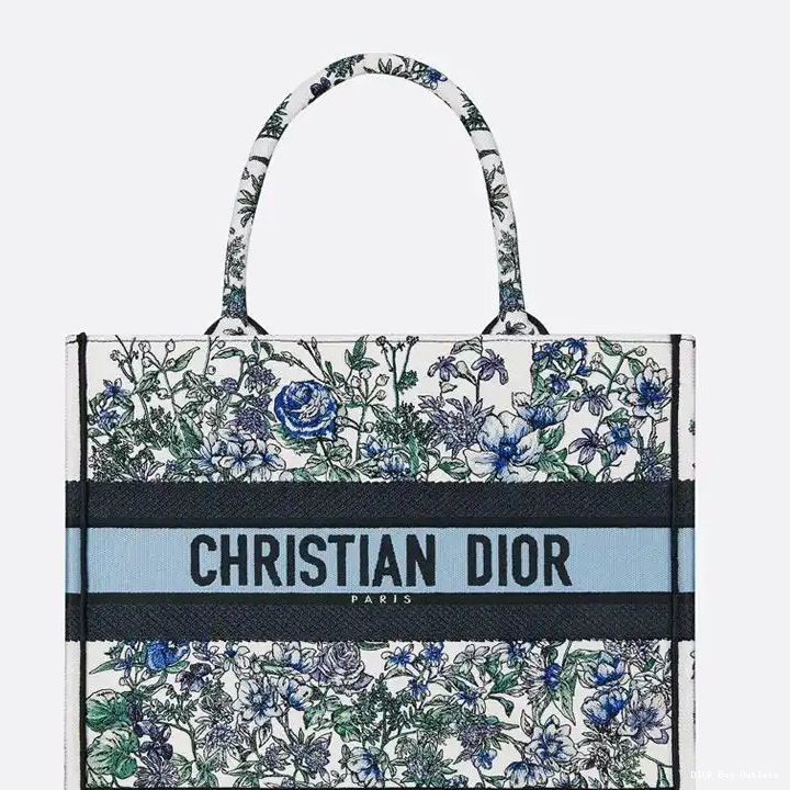 Affordable Hot White Flowers Dior Canvas Book Motif Constellation Blue Tote 0217