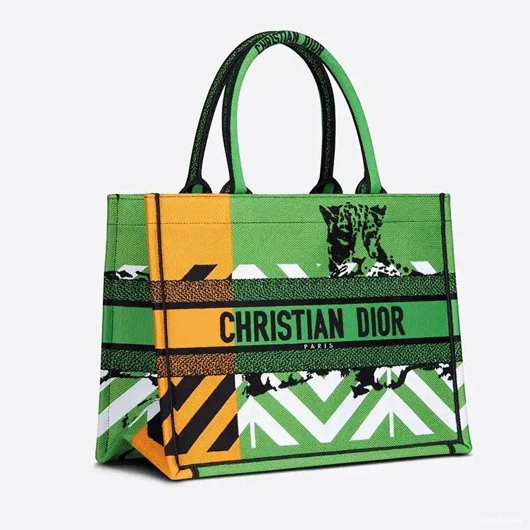 Affordable Hot D-Jungle Book Green Tote Dior Orange Pop Motif Canvas 0209