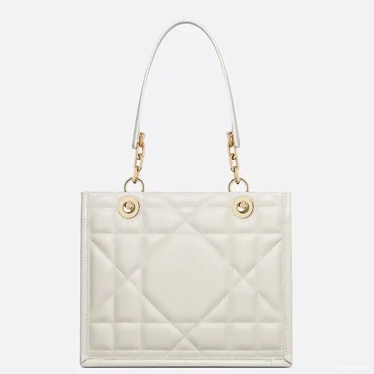 Affordable Hot Essential Tote Archicannage Calfskin Dior White 0218