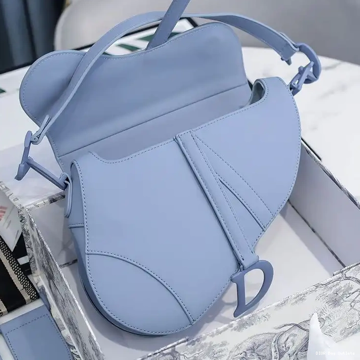 Affordable Hot Saddle Bag Dior Blue Ultramatte Calfskin 0217