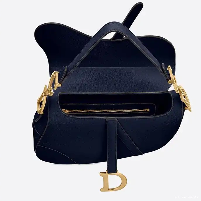 Affordable Hot Saddle Grained Blue Navy Bag Dior Calfskin 0219