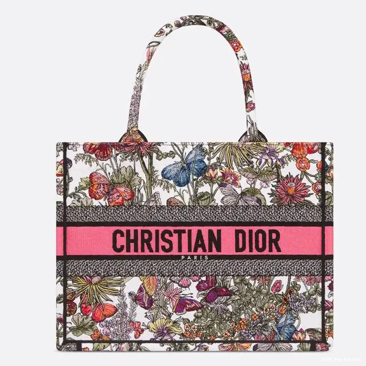 Affordable Hot Pink Mexico Book Dior Motif Tote White Canvas Millefiori 0210