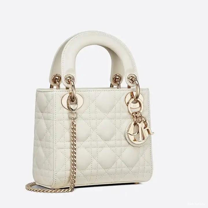 Affordable Hot Lady Cannage Lambskin Mini White Dior Bag 0221