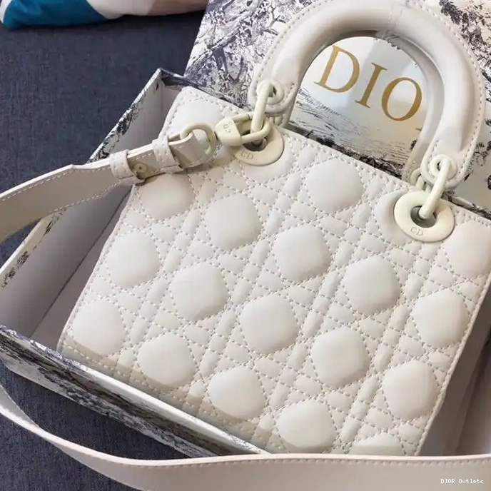 Affordable Hot Lady Ultramatte My Calfskin Bag ABCDior Cannage Dior White 0214