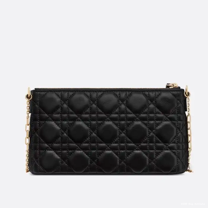 Cheap Hot Dior Lambskin Bag Cannage Midi Black Mini 0223