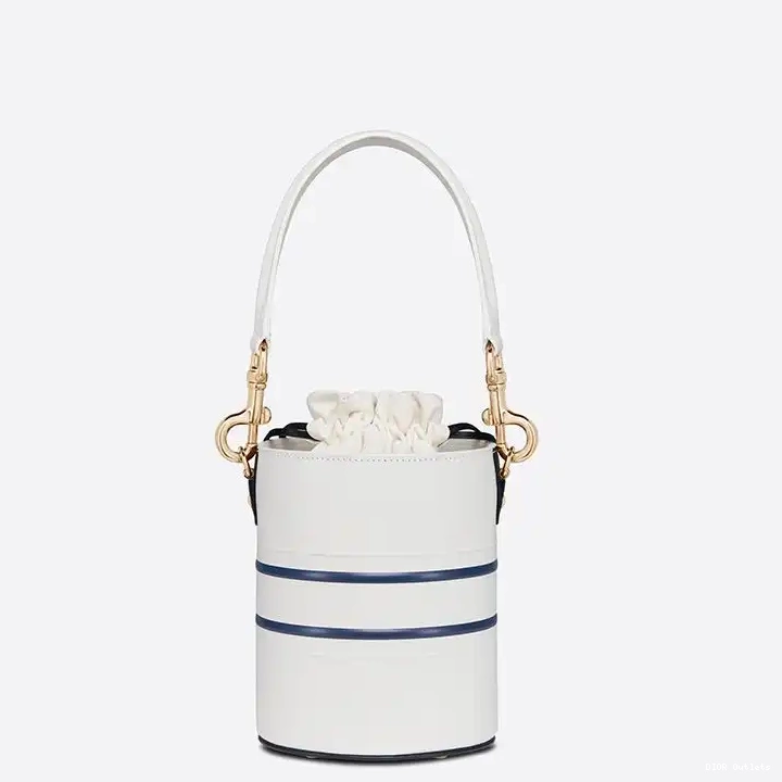 Affordable Hot Bucket Dior Smooth Vibe White Small Bag Calfskin 0218