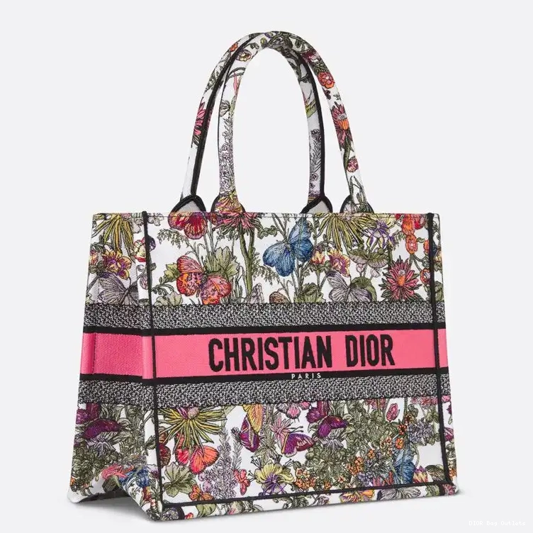 Affordable Hot Pink Mexico Book Dior Motif Tote White Canvas Millefiori 0210