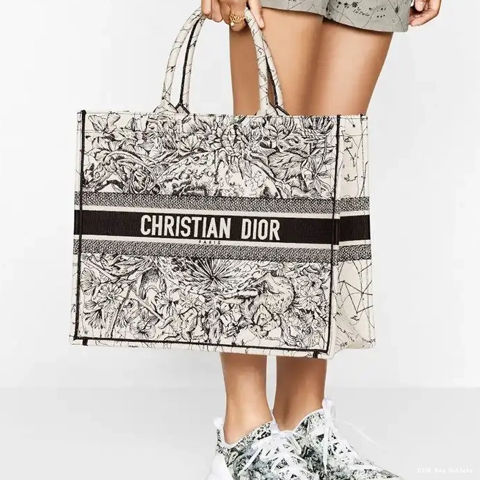 Affordable Hot Book Motif Tote Dior Canvas Grey Constellation 0210