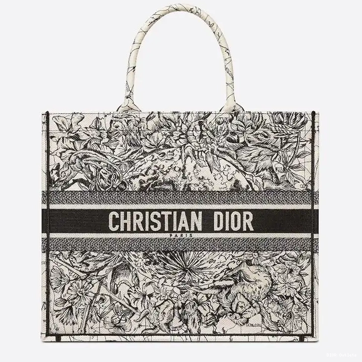 Affordable Hot Tote Dior Book Grey Motif Constellation Canvas 0227