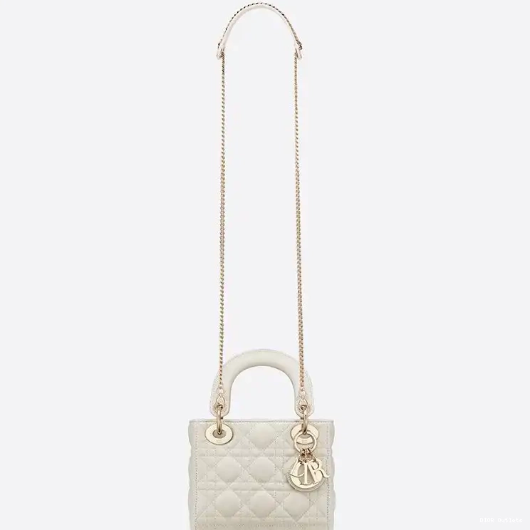 Affordable Hot Lady Cannage Lambskin Mini White Dior Bag 0221