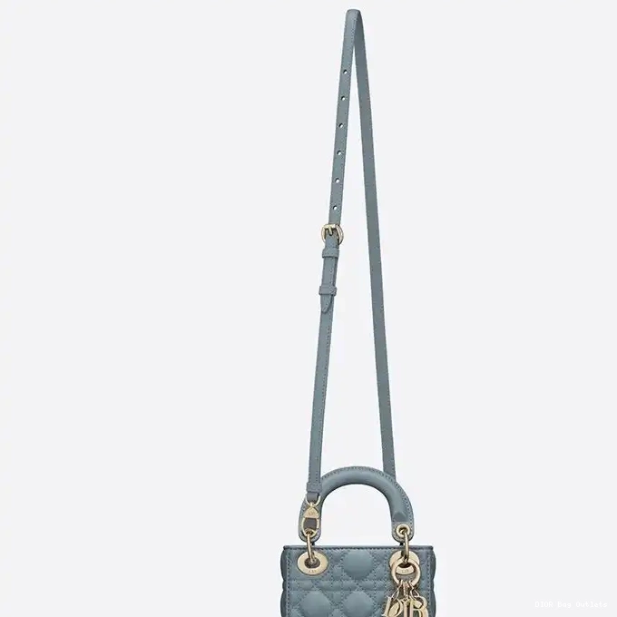 Affordable Hot Cannage Dior Lambskin Bag Blue Micro Lady Sky 0212