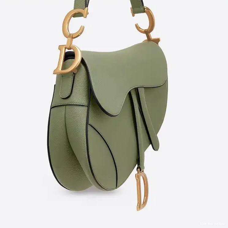 Affordable Hot Calfskin Dior Grained Bag Green Saddle 0220