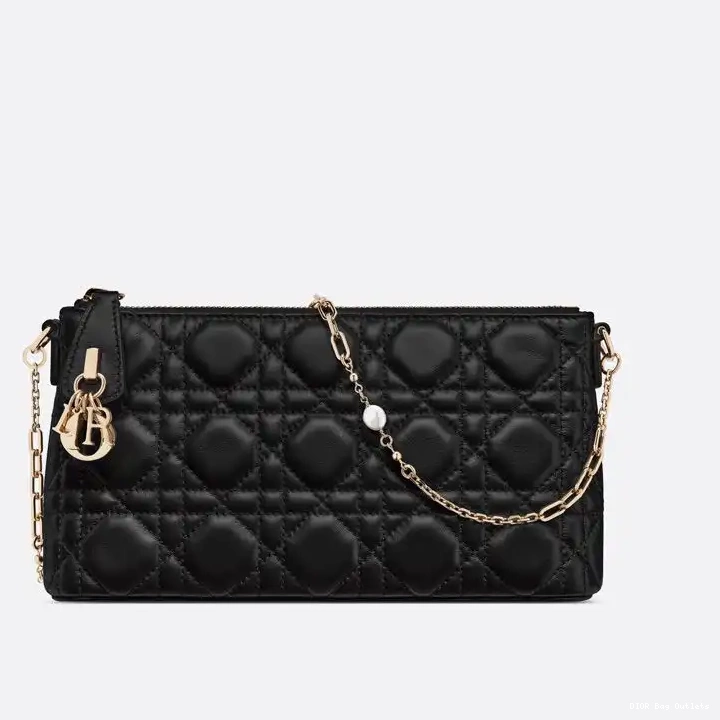 Cheap Hot Dior Lambskin Bag Cannage Midi Black Mini 0223