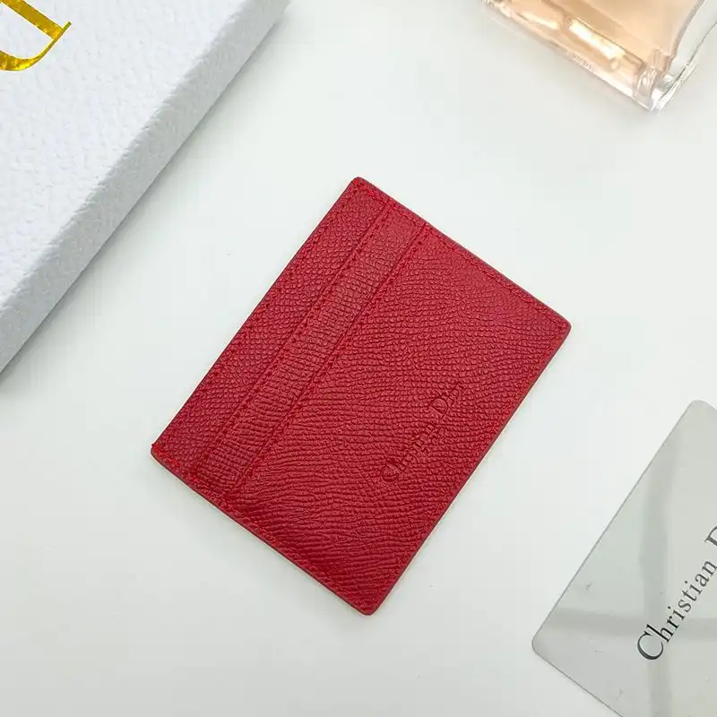 Affordable Hot Dior 30 Montaigne Card Holder Grained Calfskin Red 0205