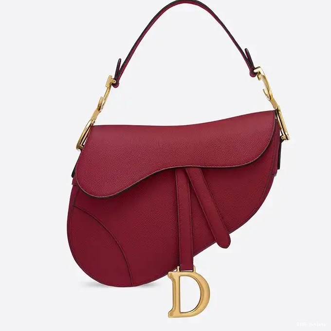 Affordable Hot Grained Red Bag Calfskin Dior Saddle 0216