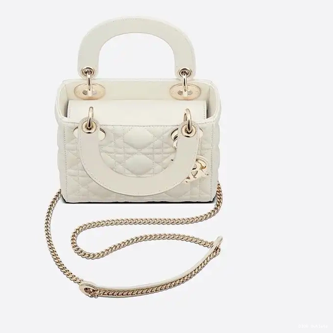 Affordable Hot Lady Cannage Lambskin Mini White Dior Bag 0221